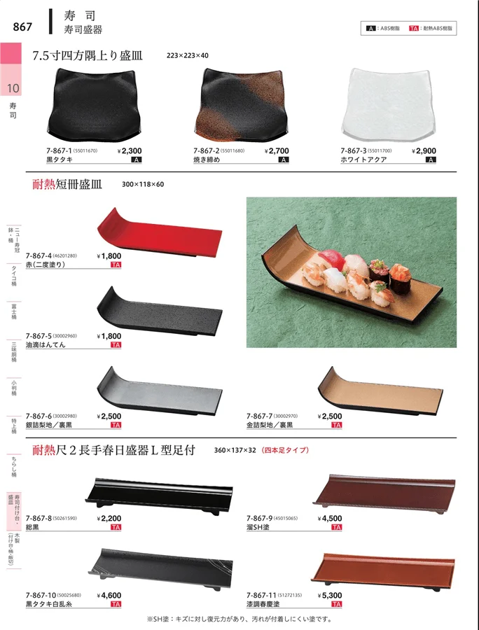 寿司付台・盛皿 ページ867