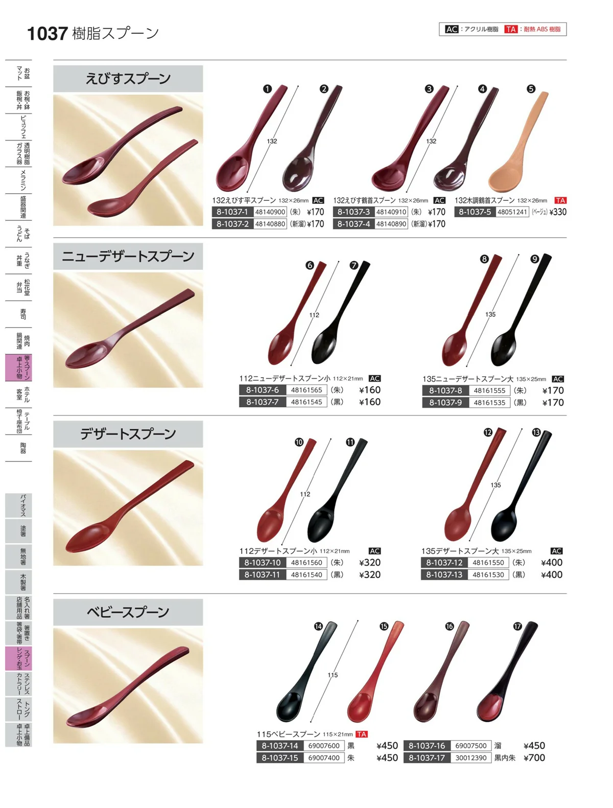 やすらぎvol.35・ページ番号1037・スプーン・レンゲ・お玉
