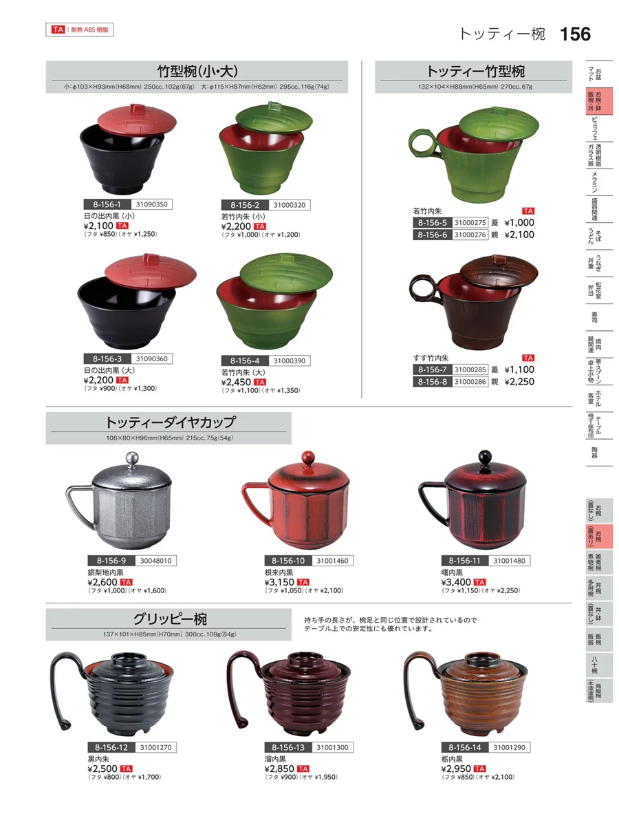 お椀（蓋あり） ページ156