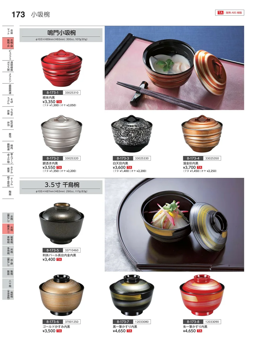 お椀（蓋あり） ページ173