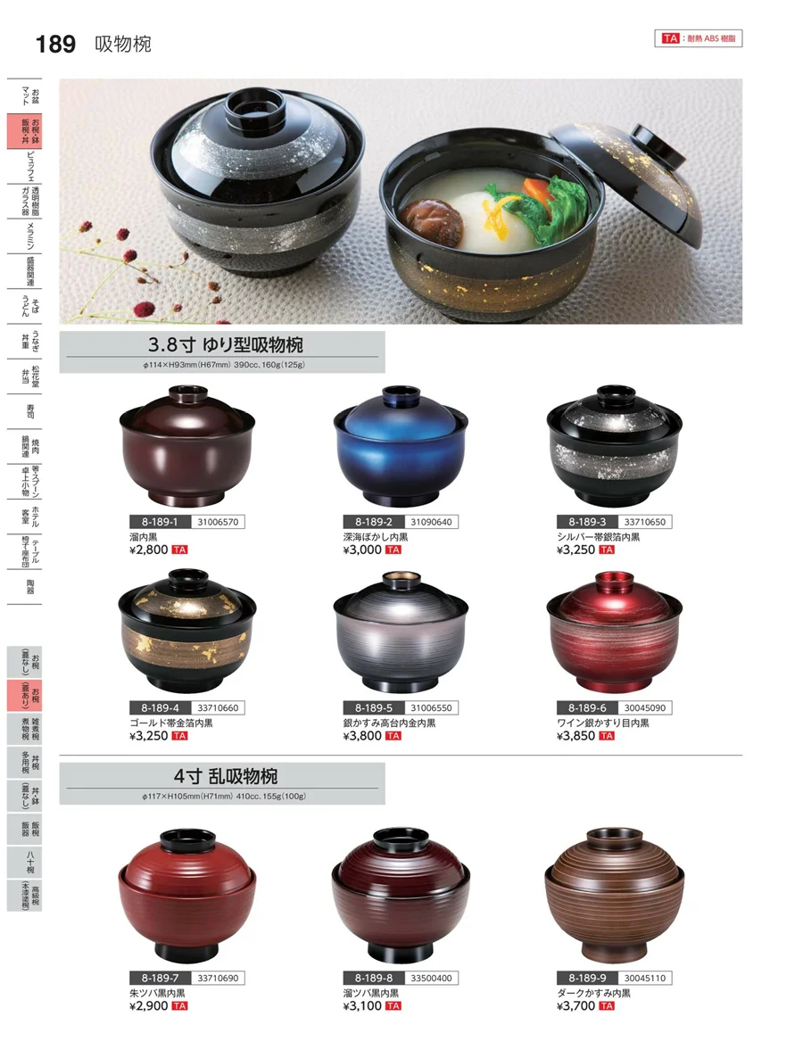 お椀（蓋あり） ページ189