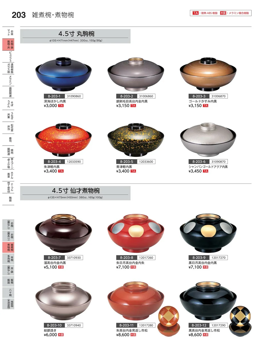 雑煮椀・煮物椀 ページ203