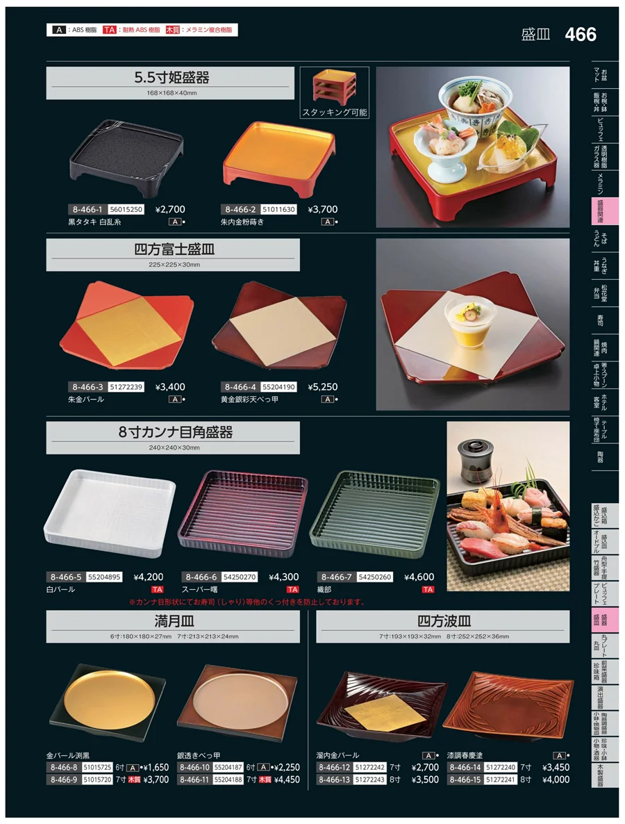 盛器・籠皿 ページ466