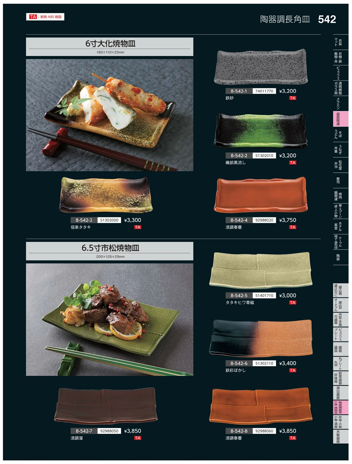 やすらぎvol.35・ページ番号542・陶珍盛器・小鉢・焼物皿
