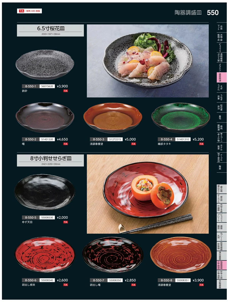 陶珍盛器・小鉢・焼物皿 ページ550