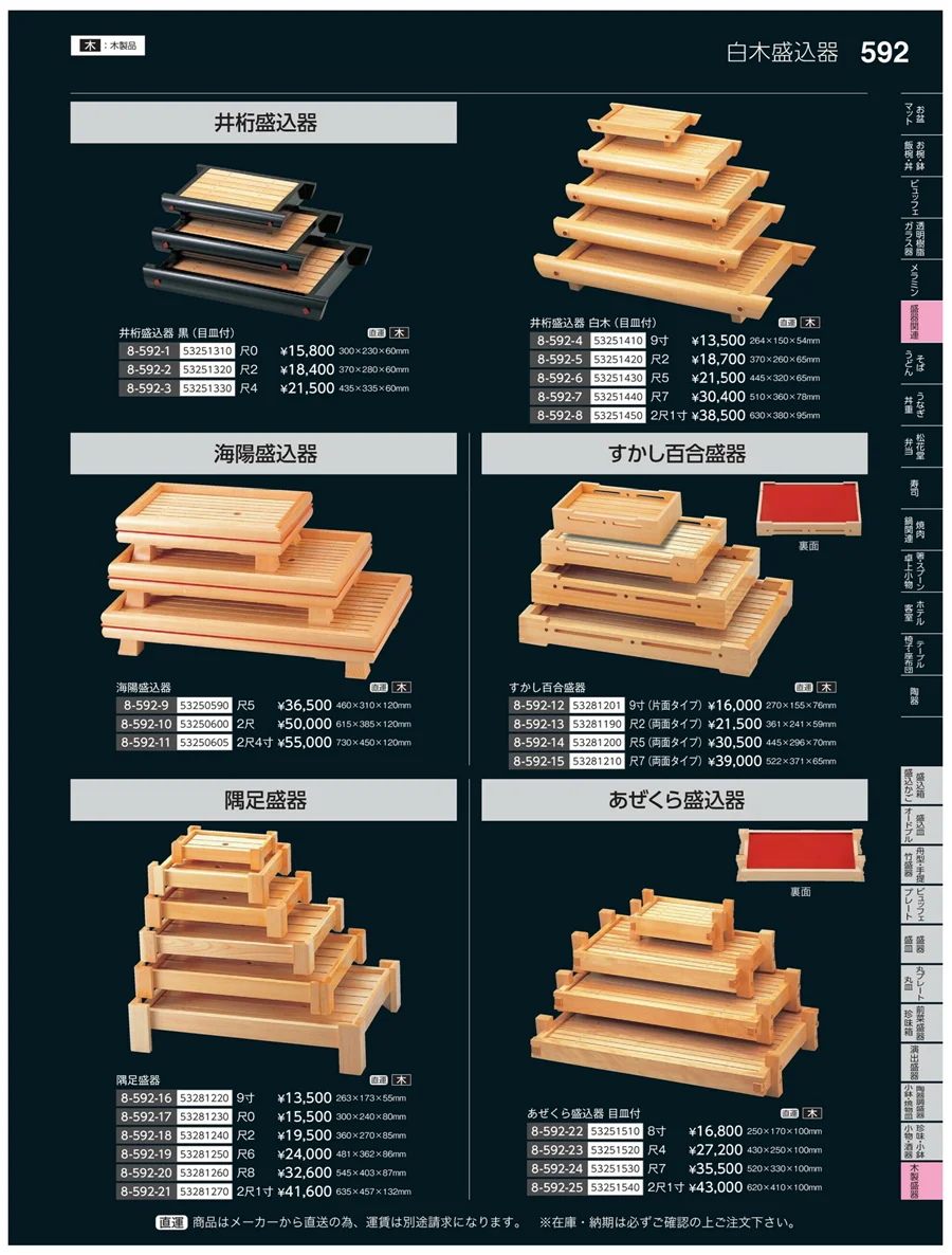 木製盛器 ページ592