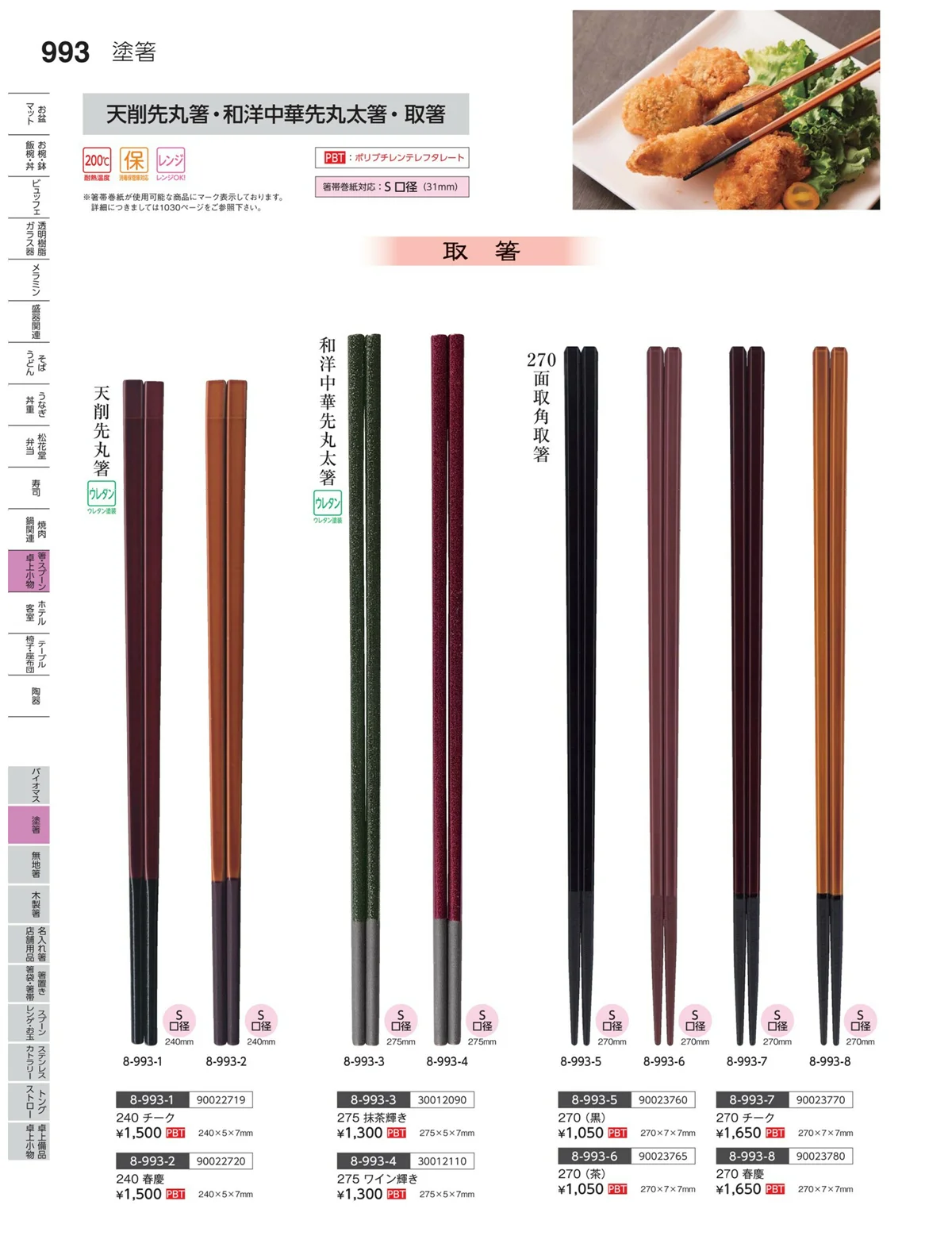 やすらぎvol.35・ページ番号993・箸関連