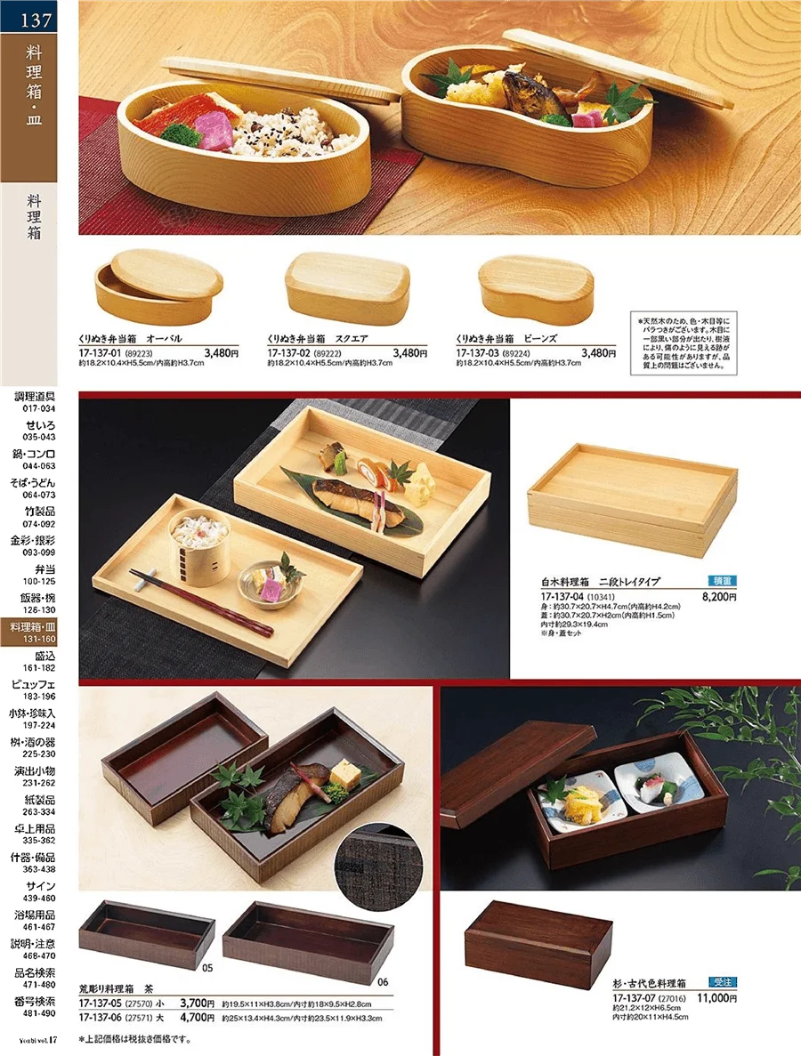 用美vol.17・ページ番号137・料理箱
