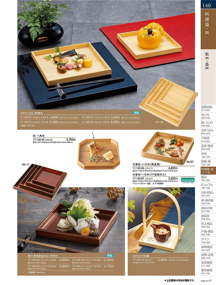 用美vol.17・ページ番号140・飯皿・盆皿
