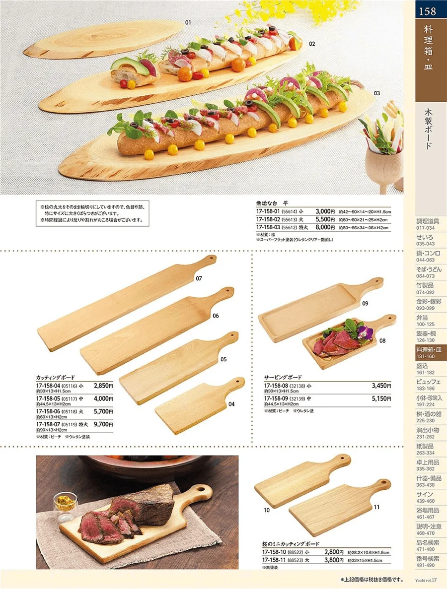 用美vol.17・ページ番号158・カッティングボード