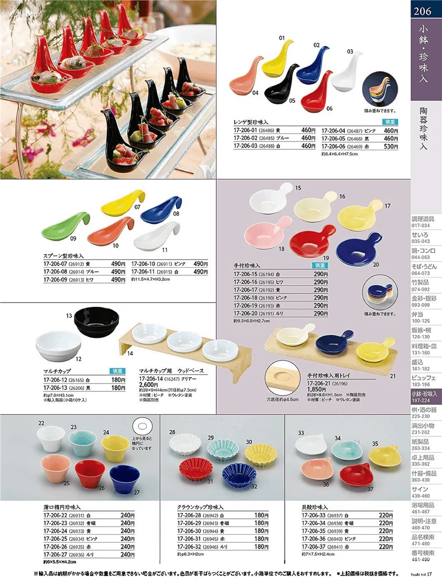 用美vol.17・ページ番号206・淡小皿盛