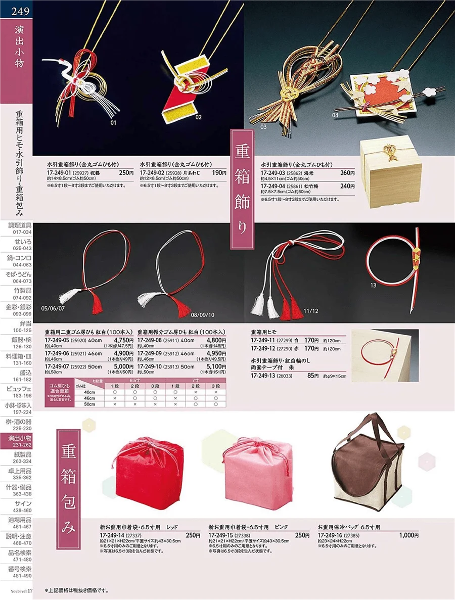 用美vol.17・ページ番号249・おせち用盛器
