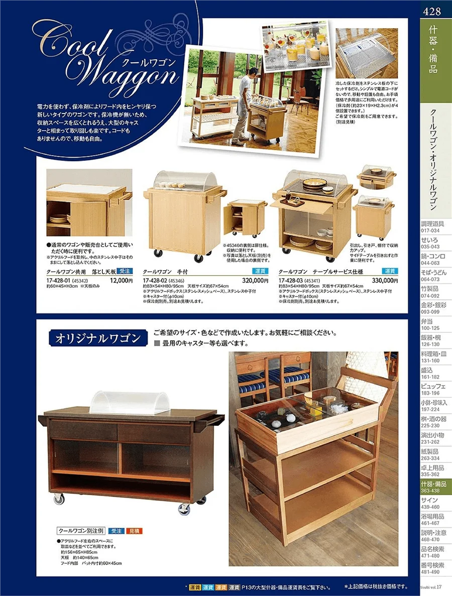 用美vol.17・ページ番号428・サービスワゴン