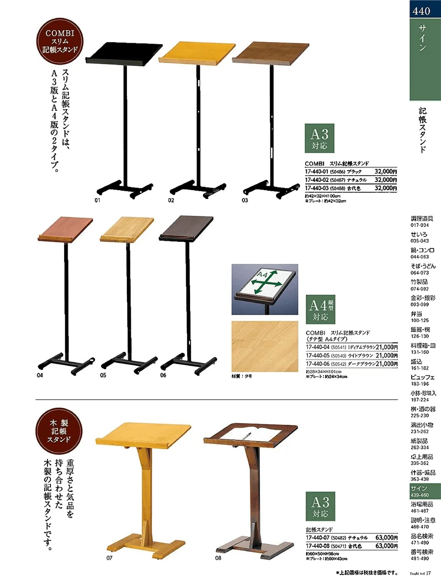 案内スタンド ページ440