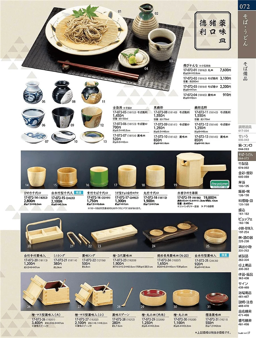 用美vol.17・ページ番号72・薬味・千代口・珍味入