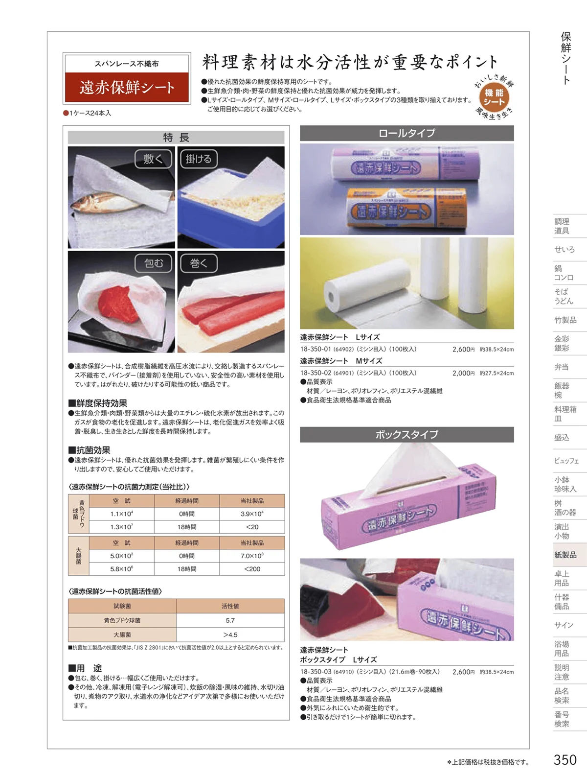 用美vol.18・ページ番号350・遠赤保鮮紙