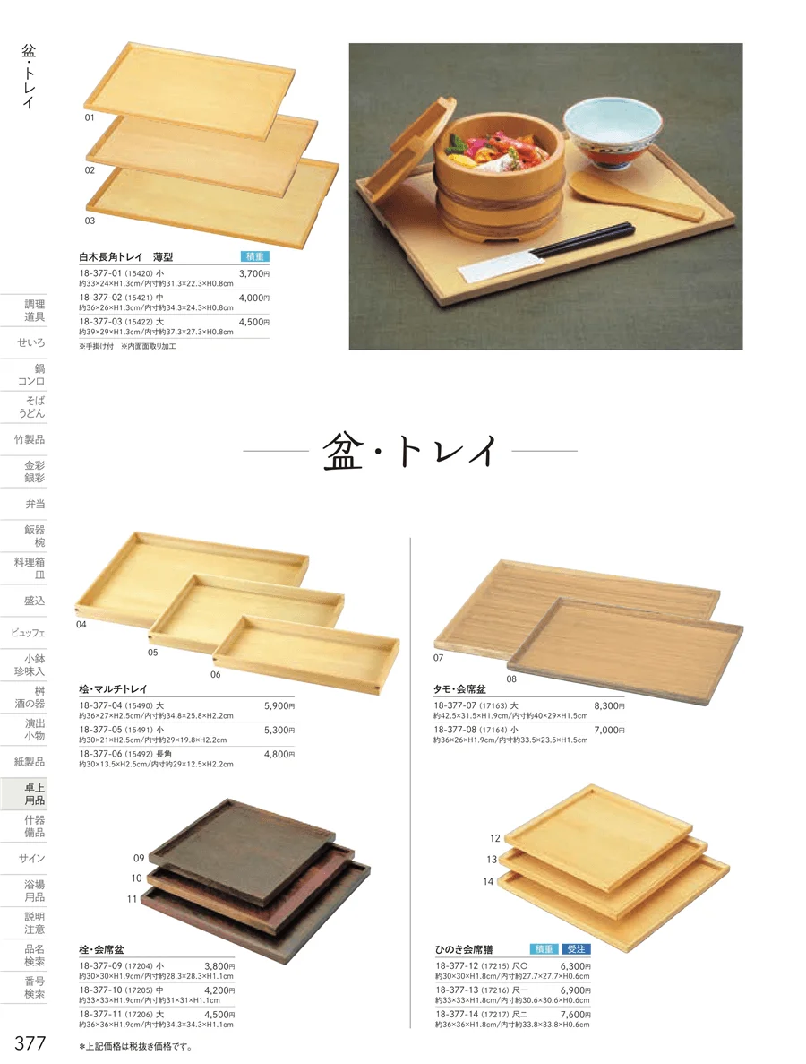 膳・盆 ページ377