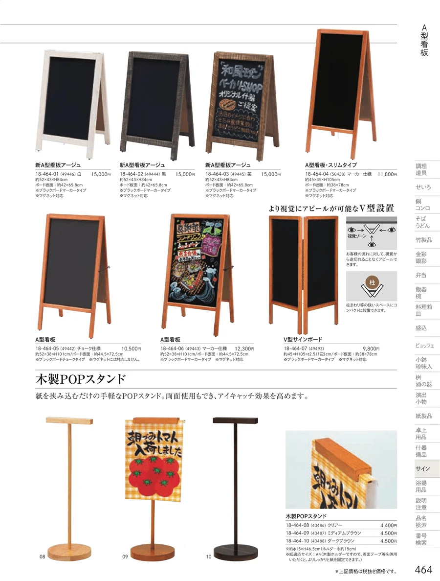 用美vol.18・ページ番号464・A型看板