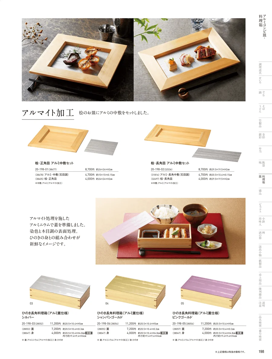 アルマイト加工の器 ページ198