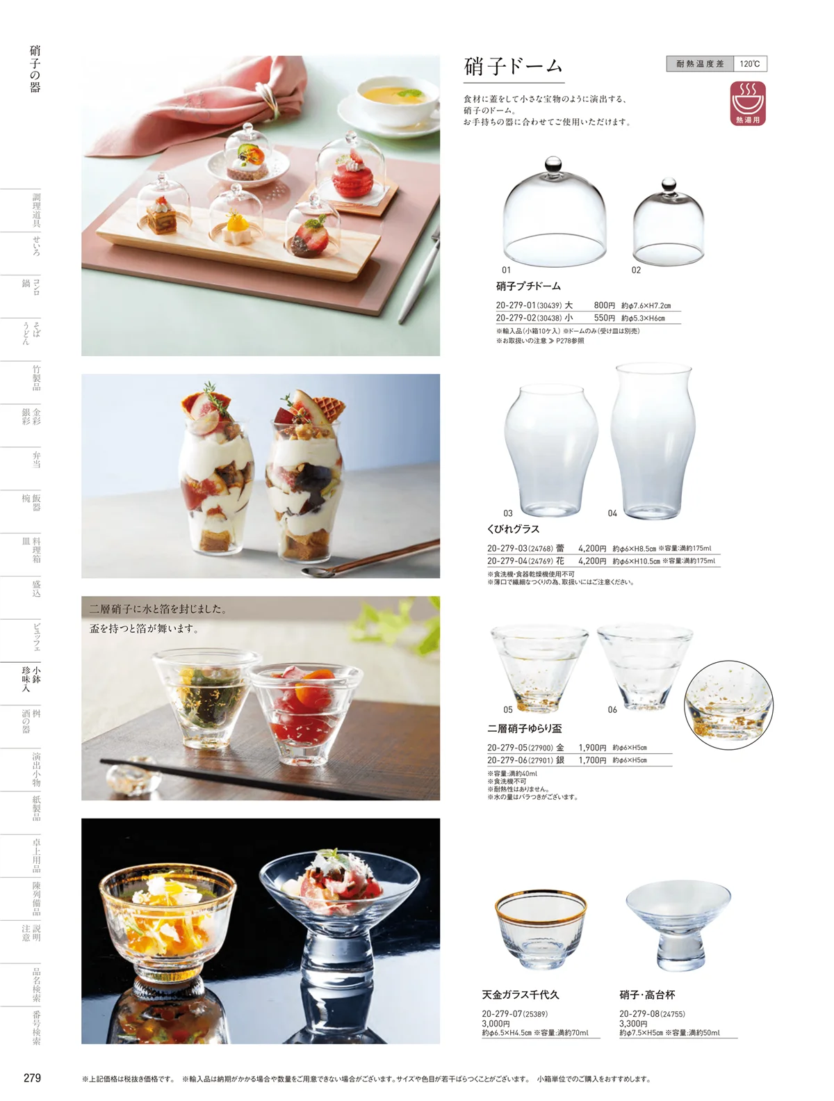 用美vol.20・ページ番号279・ガラス珍味入･小鉢