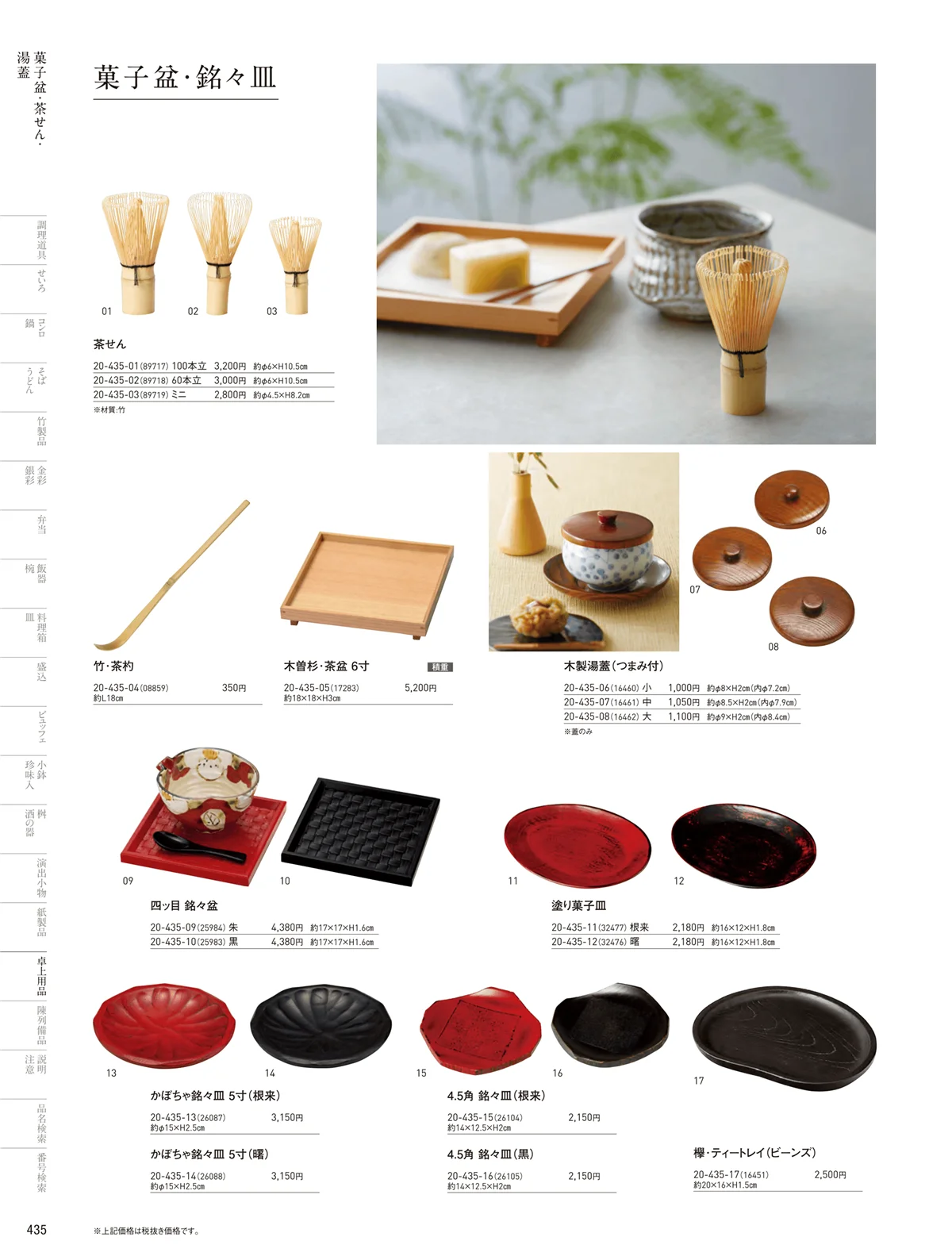 用美vol.20・ページ番号435・菓子盆･銘々皿