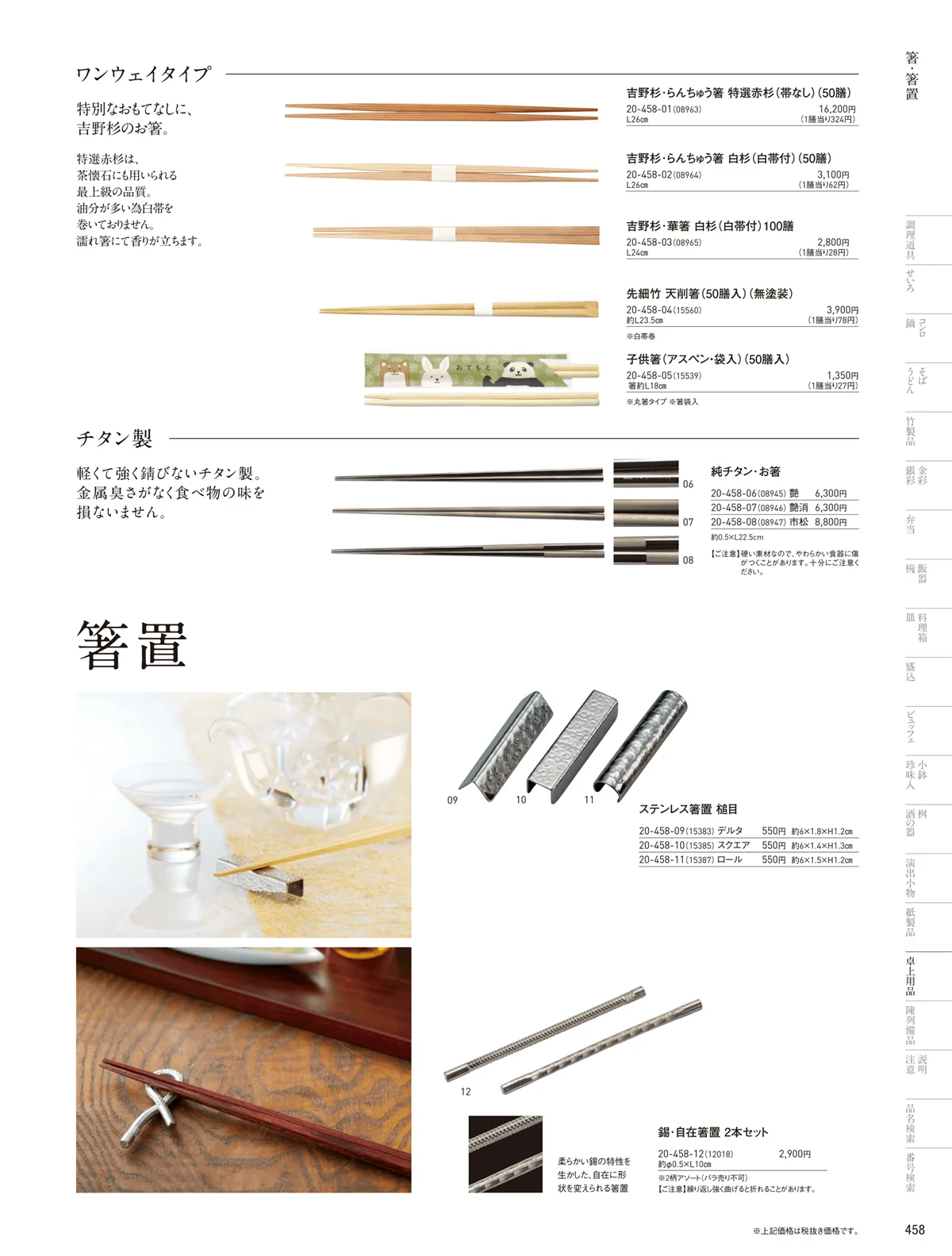 用美vol.20・ページ番号458・箸置
