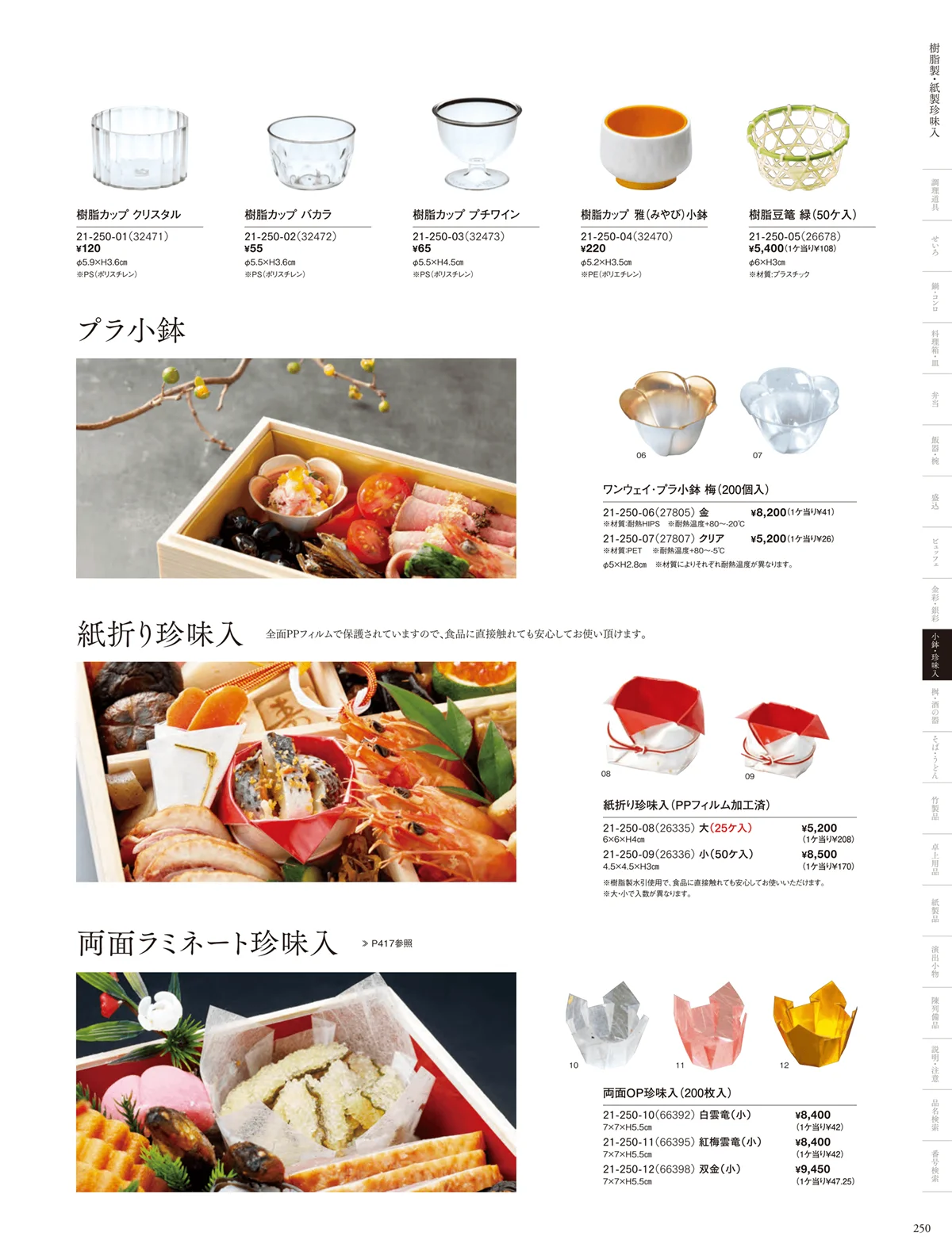 用美vol.21・ページ番号250・正月向け珍味入
